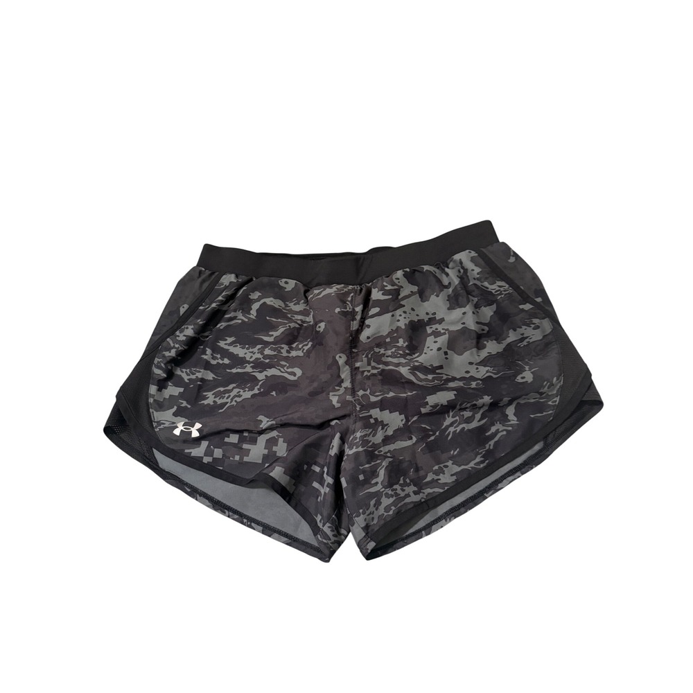Under Armour HeatGear Camo Running Shorts Wmns Gray Black Digital Camouflage L